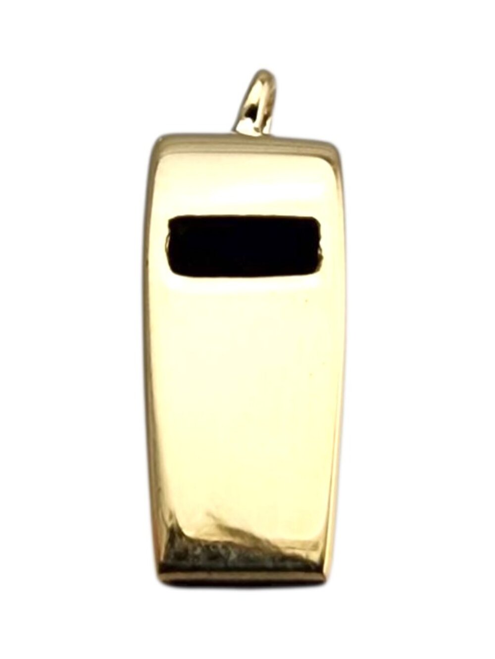 14 Karat Yellow Gold Working Whistle Charm #23917